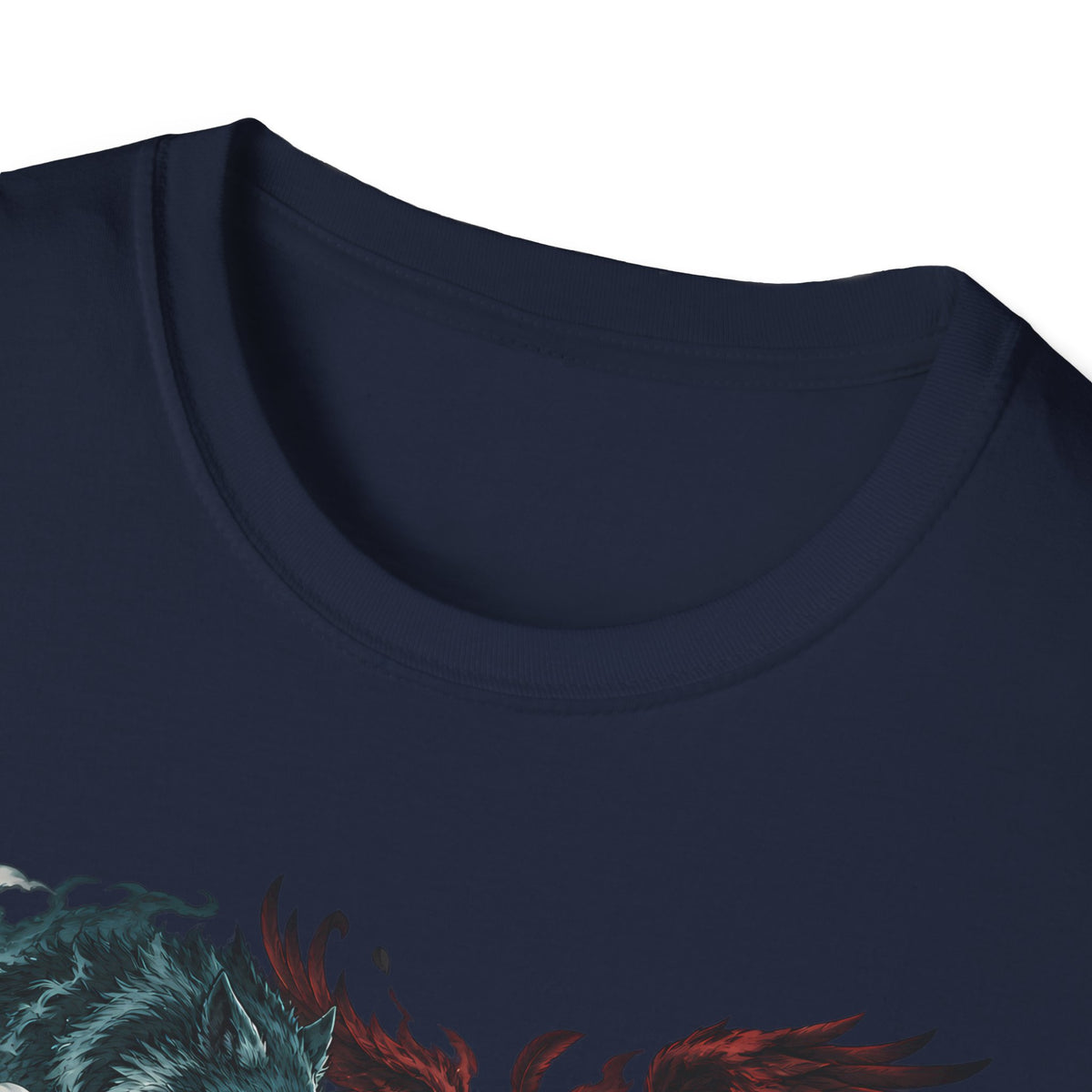 Yin Yang | Wolf Demon vs Phoenix | Japanese Anime Ninja T Shirt