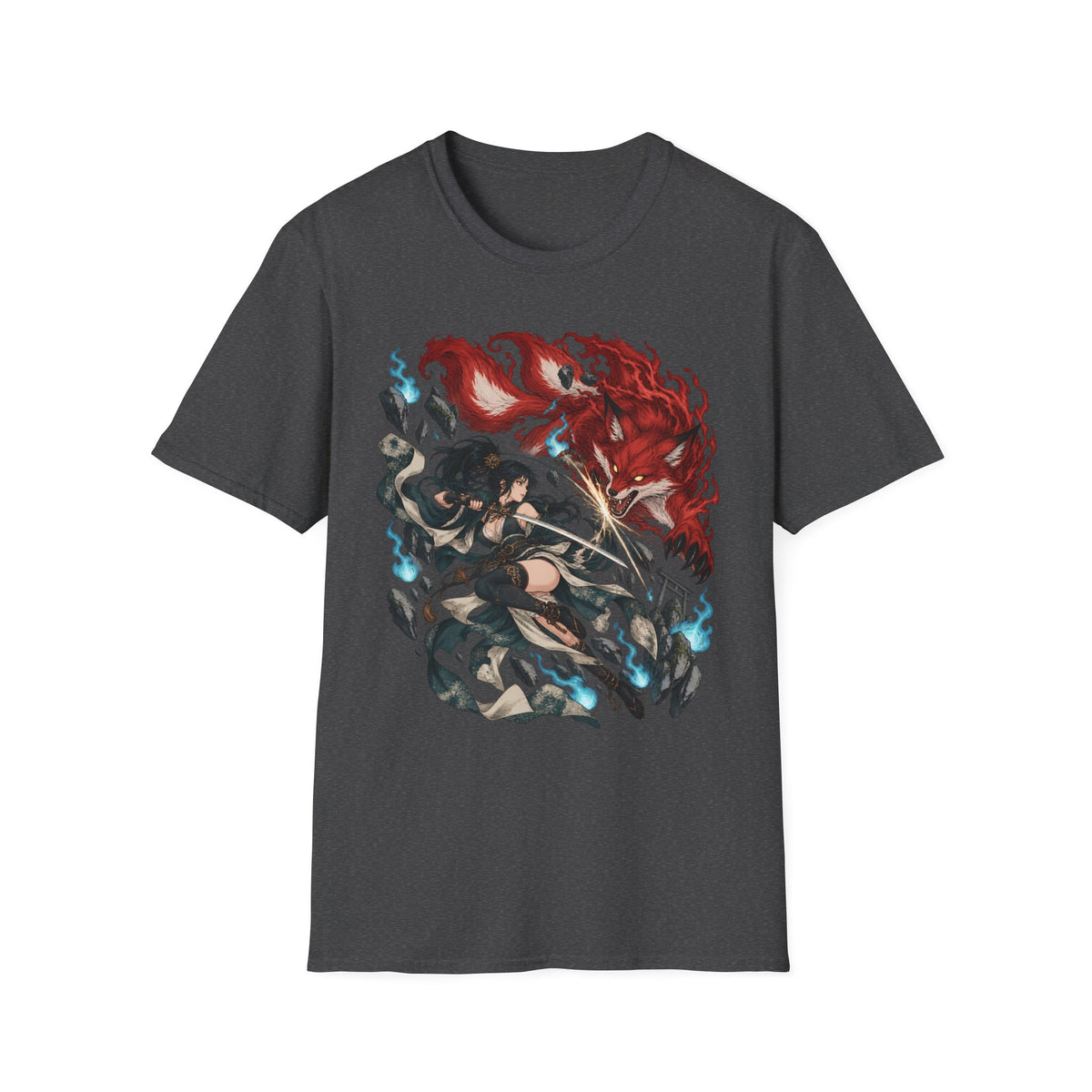 Fox Spirit | Samurai Warrior | Japanese Anime Graphic Shirt