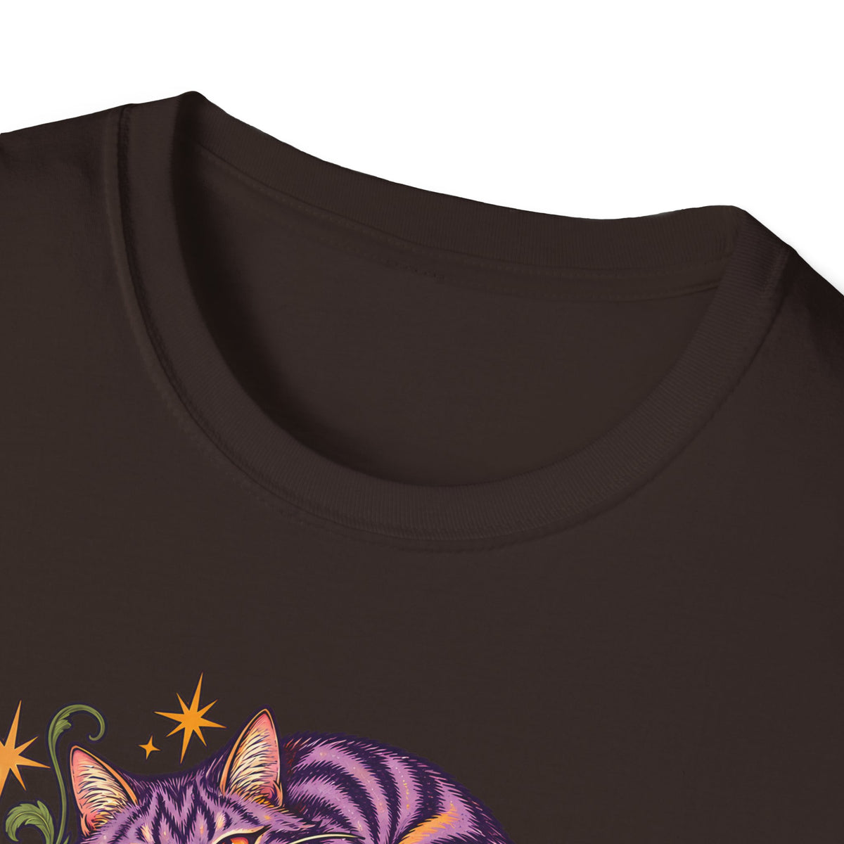 Cheshire Cat | Curiouser & Curiouser | Whimsical Mushroom Design Graphic Shirt