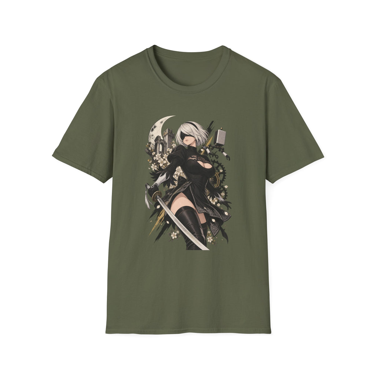 2B | Nier Automata | Anime Swordgirl Pin Up T-Shirt