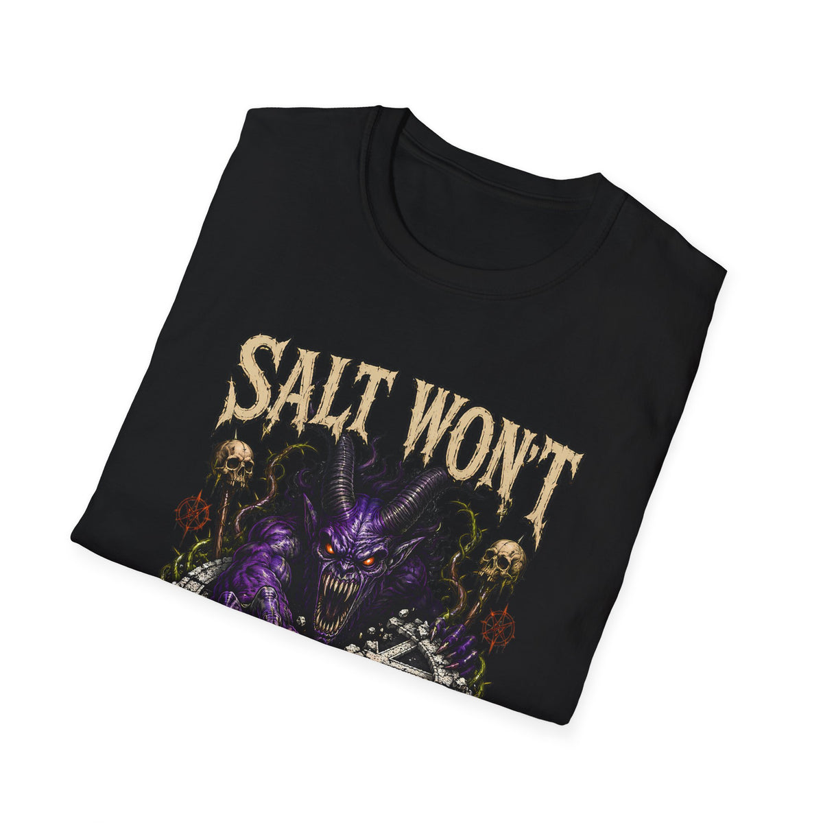 SALT WON'T SAVE YOU T-Shirt - Dark Demon Gothic Graphic Tee