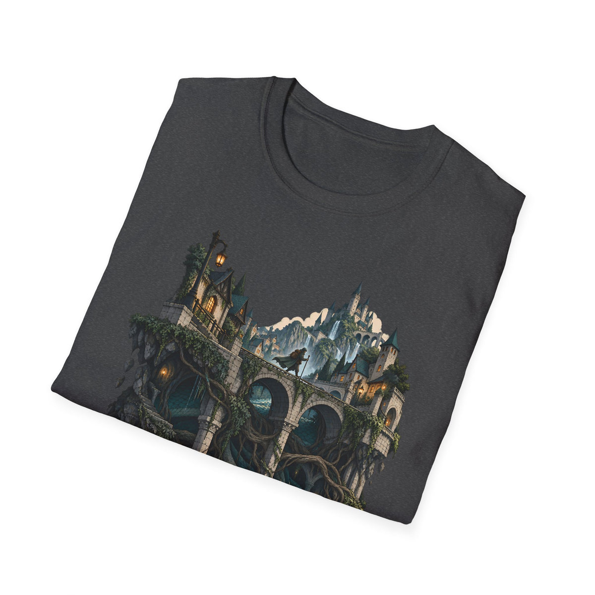 Quests and Adventures | Japanese Style | Anime Fantasy Dragon Castle T Shirt