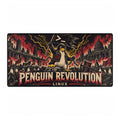 Penguin Revolution Linux Desk Mat | Gamer/Programmer Large Mousepad