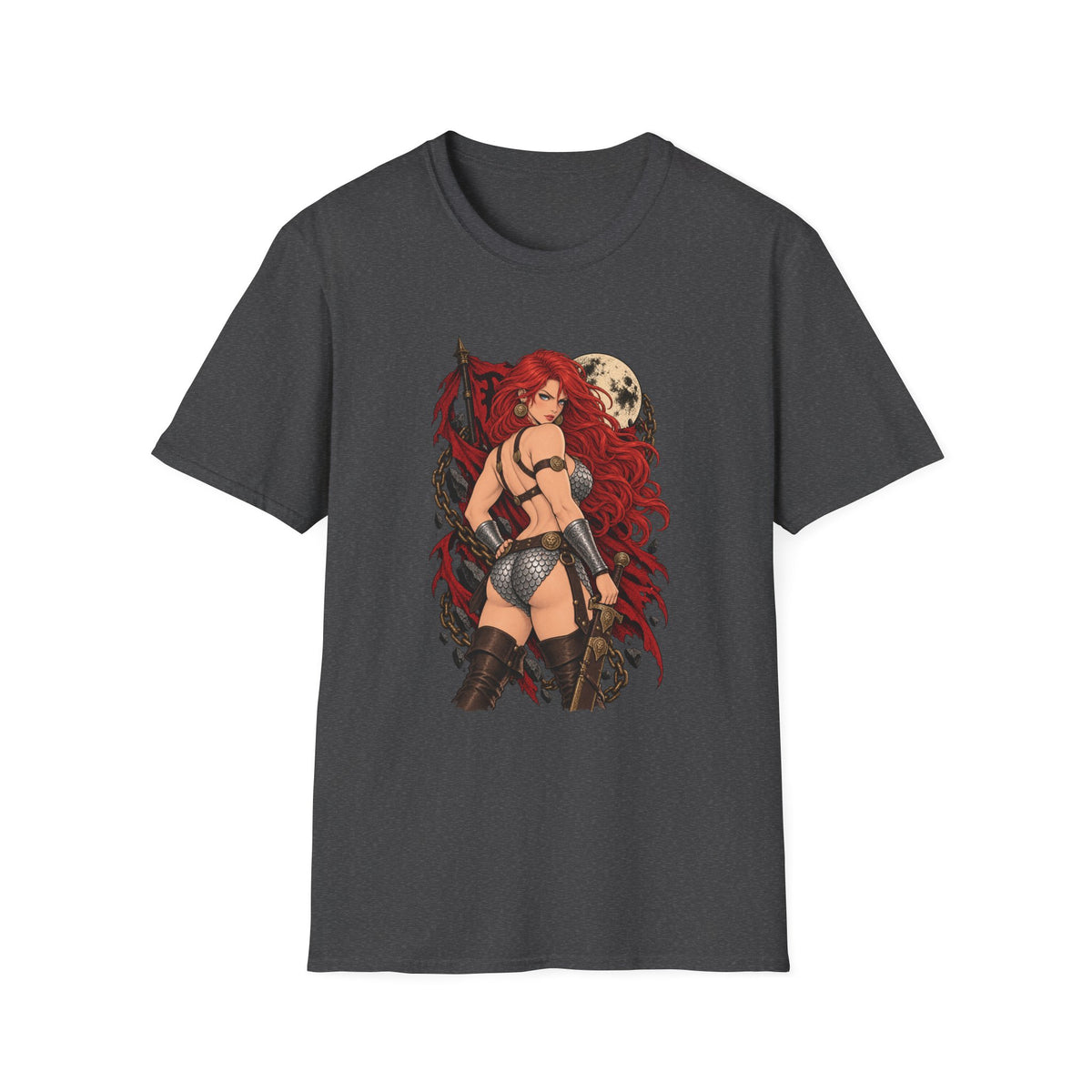 Red Sonja | Sexy Pin Up Barbarian Girl Graphic Shirt