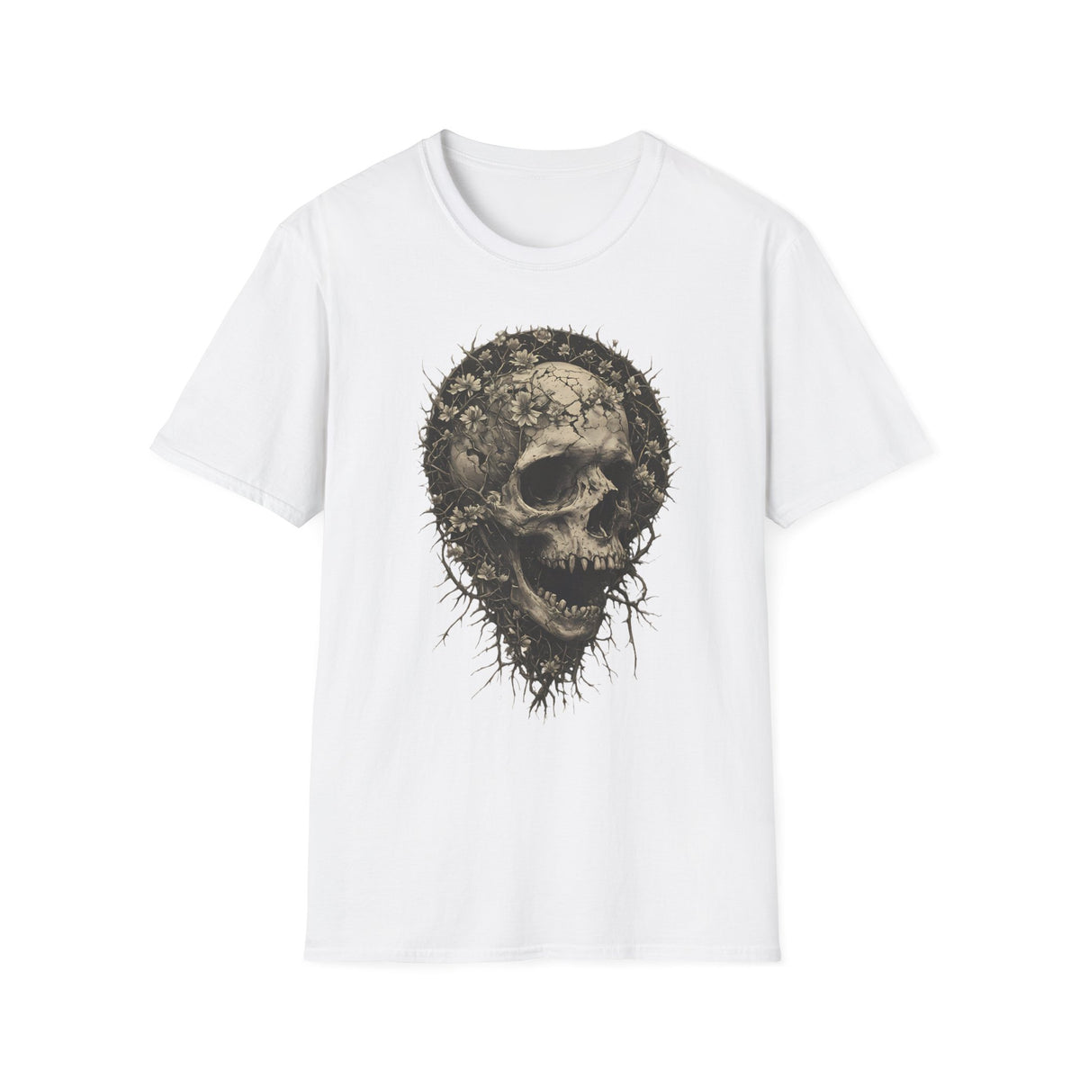 Floral Skull Graphic T-Shirt