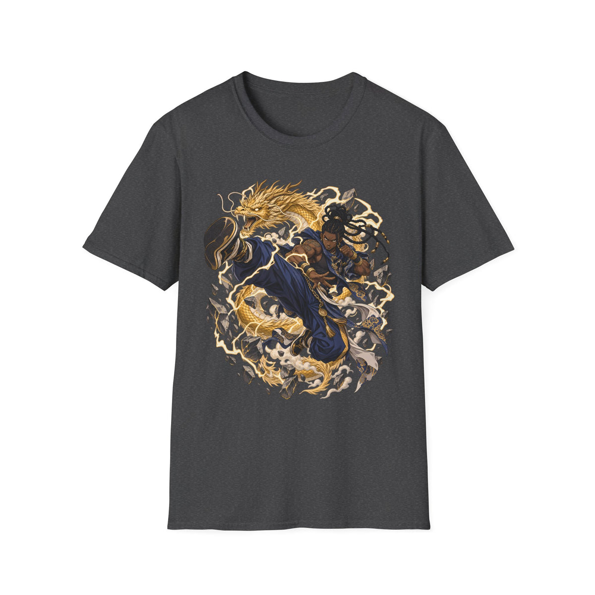 Golden Dragon | Ninja Dragon Kick | Martial Arts Warrior T Shirt