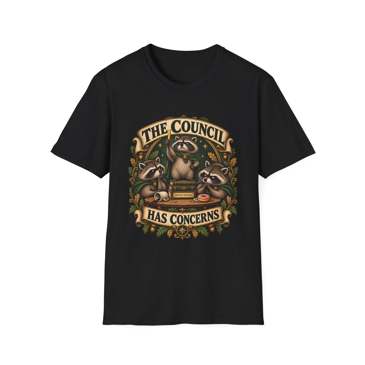 Jimothy | The Council Has Concerns | Raccoon Council | Graphic Tee