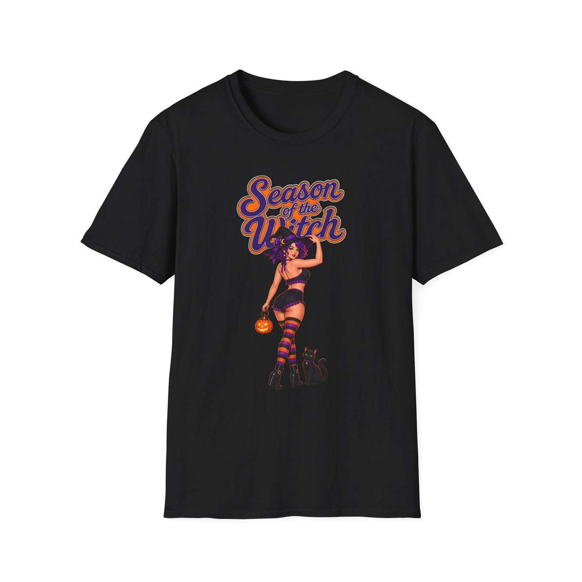 Season of the Witch T-Shirt — Retro Pinup Halloween Witch Graphic Tee