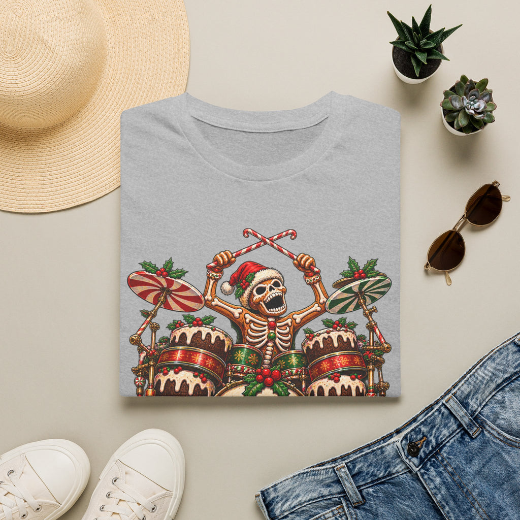Gingerbread Headbangers | Drummer Christmas T-Shirt