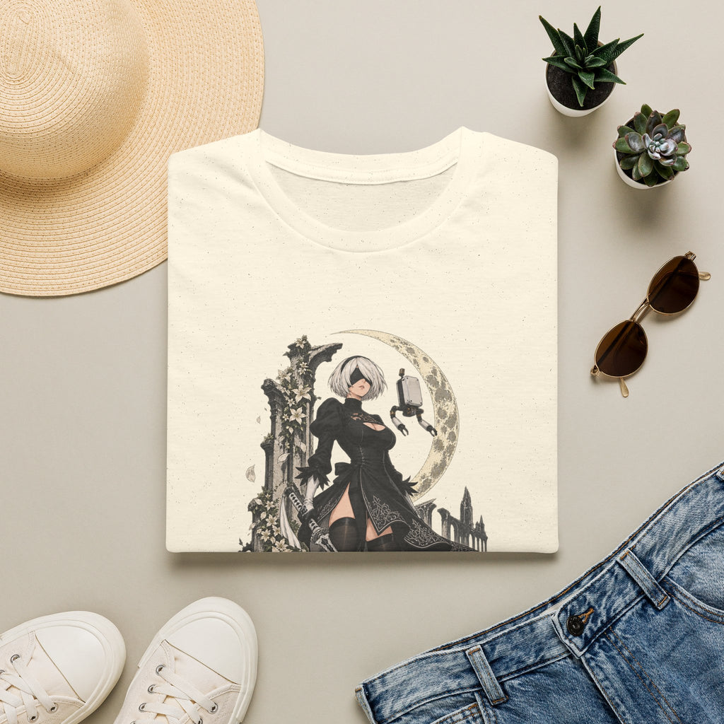 2B | Nie: Automata | Anime Gothic Warrior Moonlight Pin Up T-Shirt