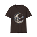 Skull Crescent Moon T-Shirt Design | Gothic Celestial Fantasy
