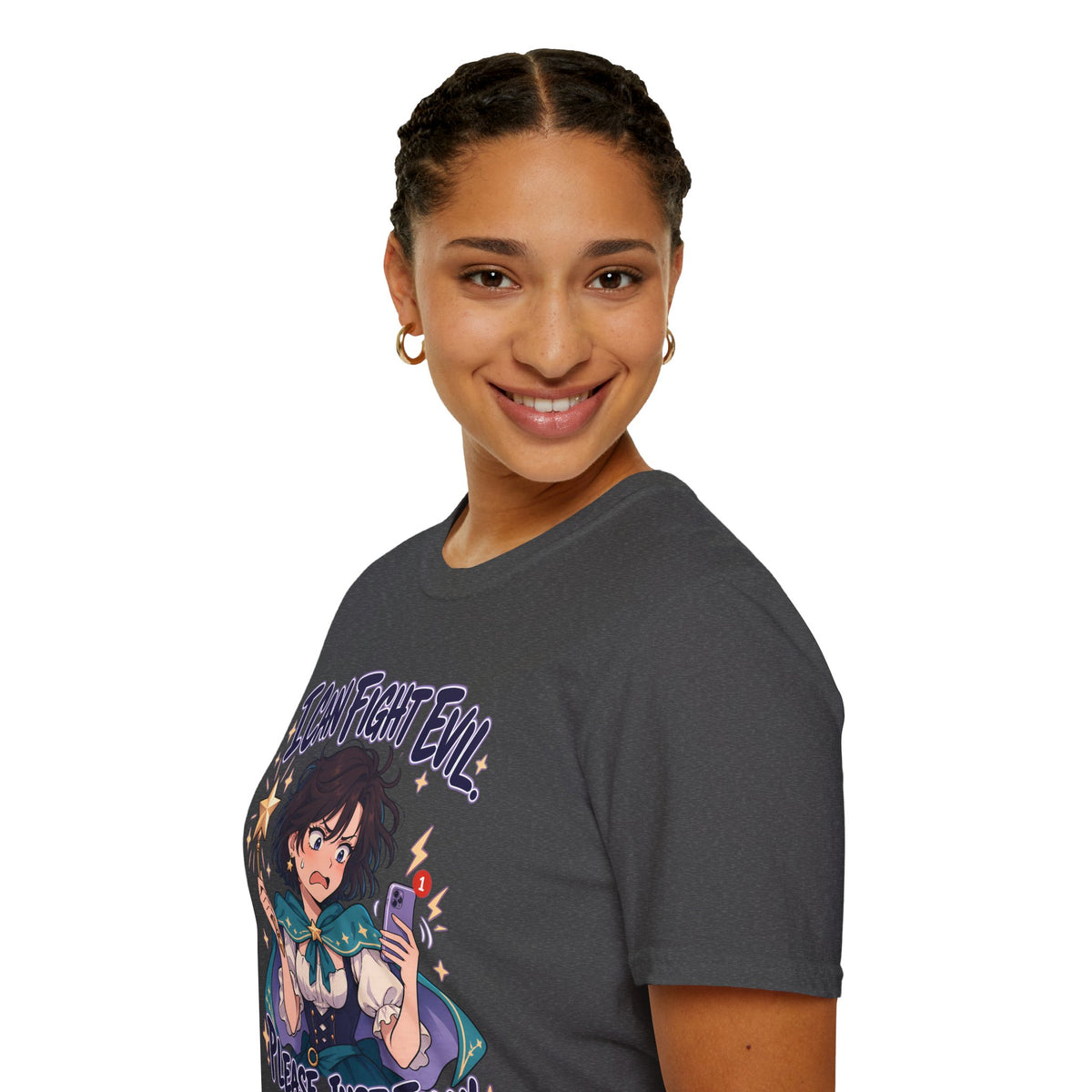 Working Witch | I Can Fight Evil, Please Just Email | Cute Anime T Shirt
