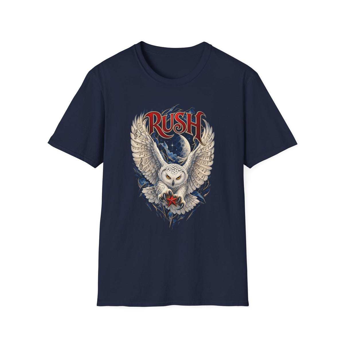 Rush | Fly by Night | Prog Rock | Owl Band Graphic T-Shirt