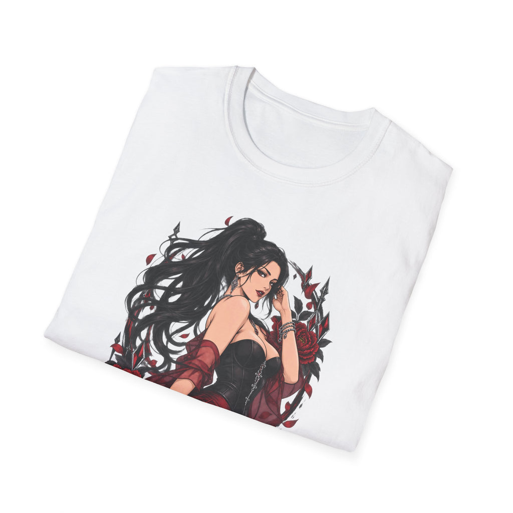 The Seducer | Sexy Black Haired Pony Tail Pin Up Girl Graphic Shirt