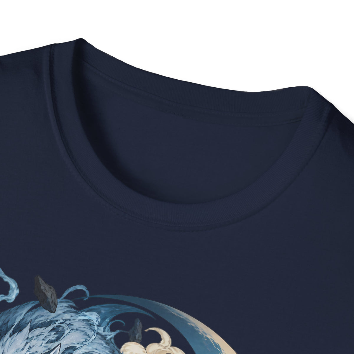 Wolf Spirit T-Shirt | Japanese Samurai | Yin Yang Blue & White Wolves Graphic Tee