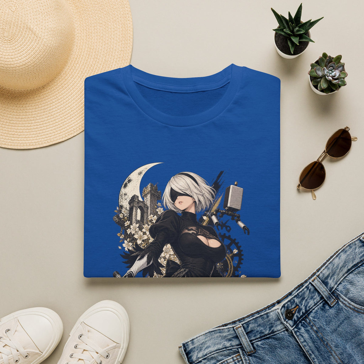 2B | Nier Automata | Anime Swordgirl Pin Up T-Shirt