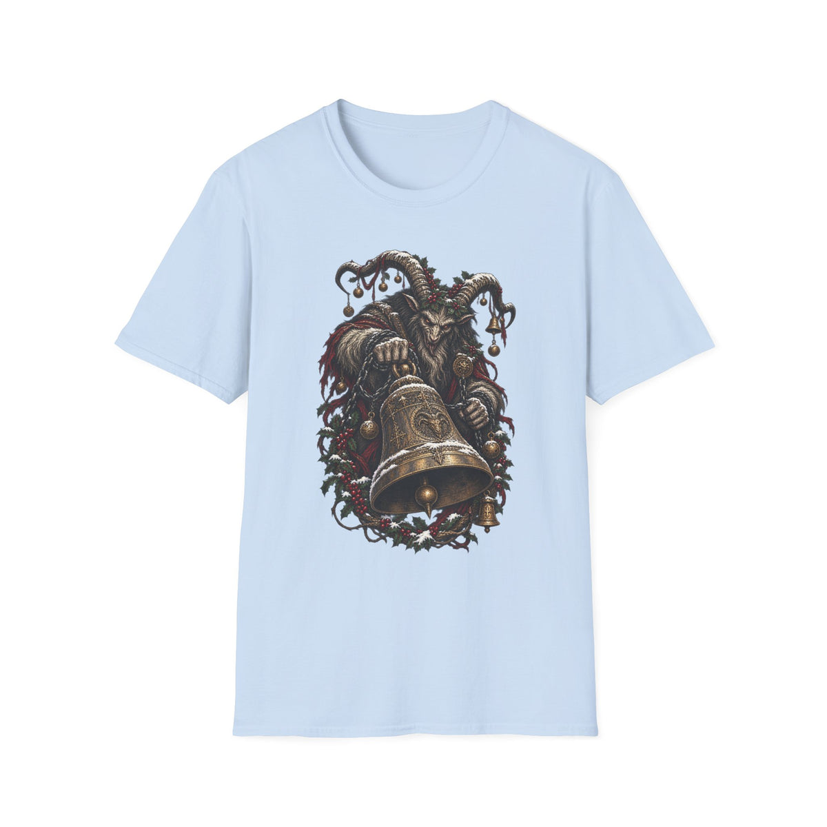 Krampus with Bell | Dark Christmas Demon T-Shirt