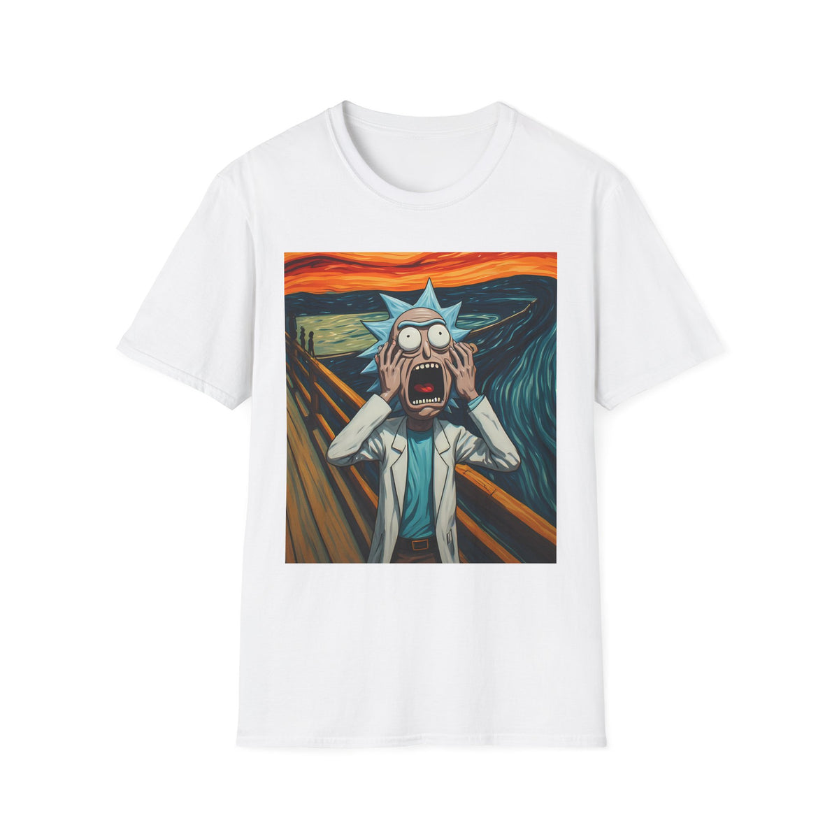 Rick Scream Tee — Rick and Morty Parody of The Scream T-Shirt