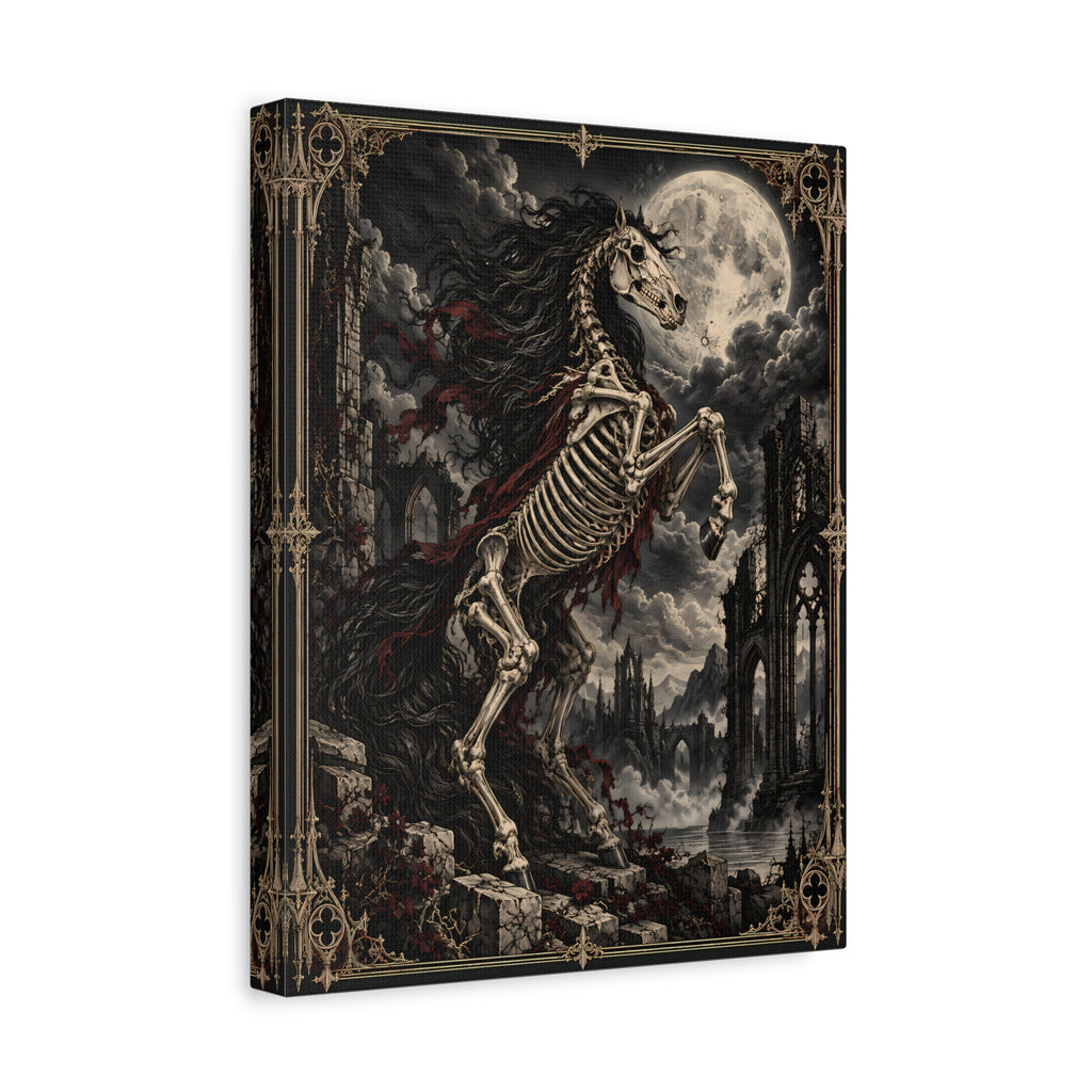 Canvas | Skeletal Horse | Occult Wall Art