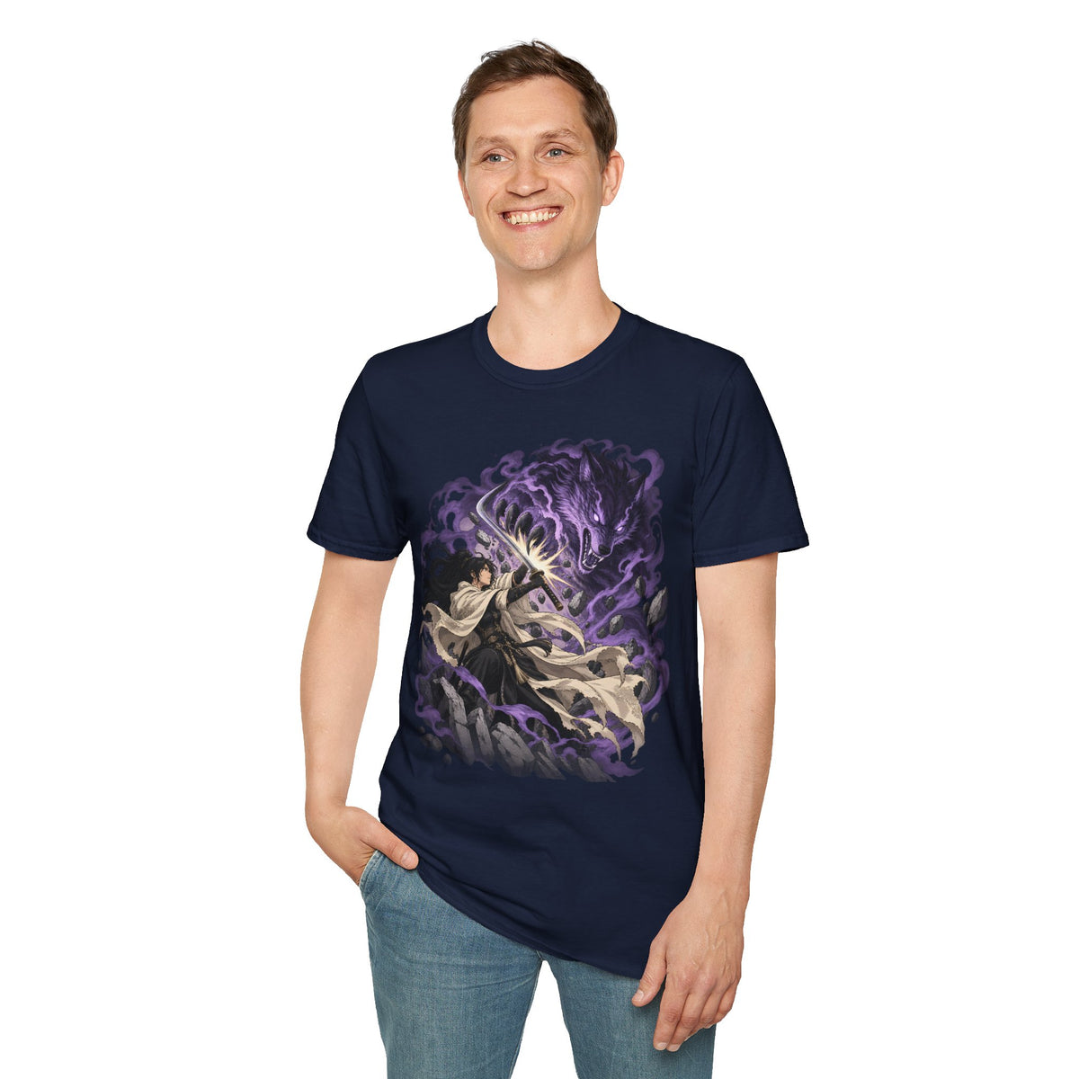 Trial of the Wolf | Samurai Anime Storm Warrior T-Shirt