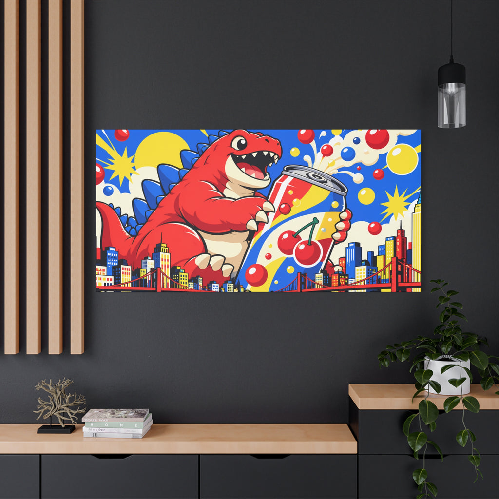Wall Art | Kaiju Dinosaur | Cherry Soda Monster Pop Art Print
