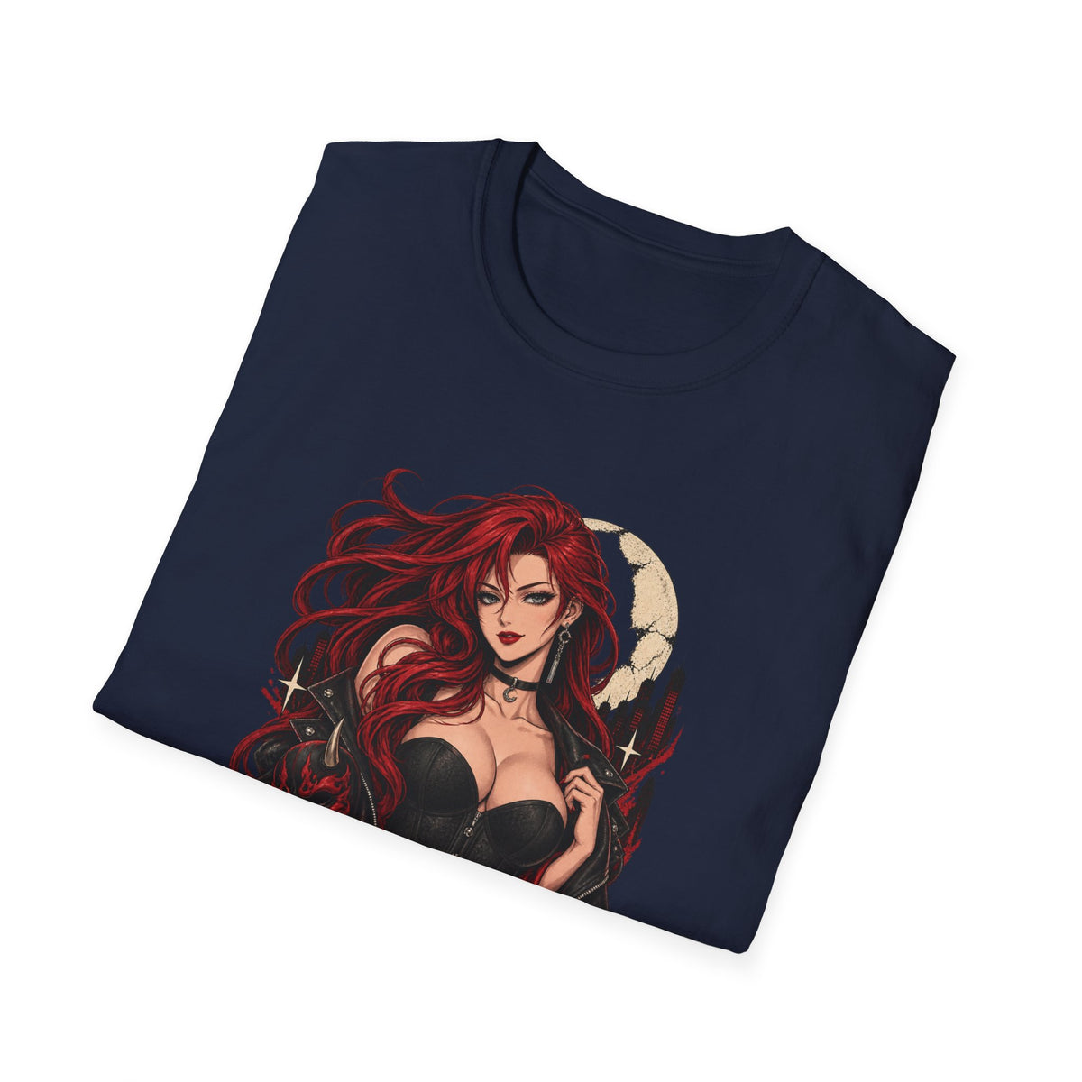 Crimson Dusk | Sexy Gothic Hannya Mask Pin up Woman T-Shirt