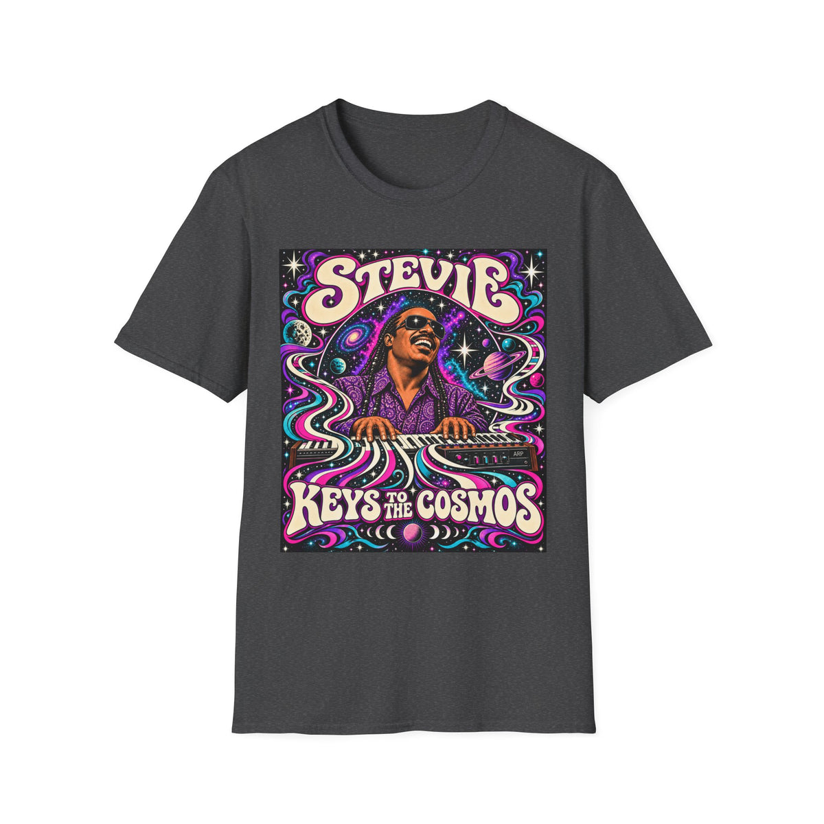 Stevie Keys to the Cosmos T-Shirt — Retro Psychedelic Music Tribute Tee