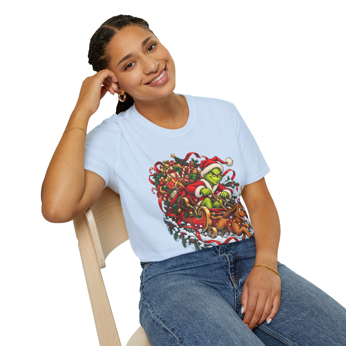 Grinch & Max Sleigh Ride | Funny Christmas T Shirt