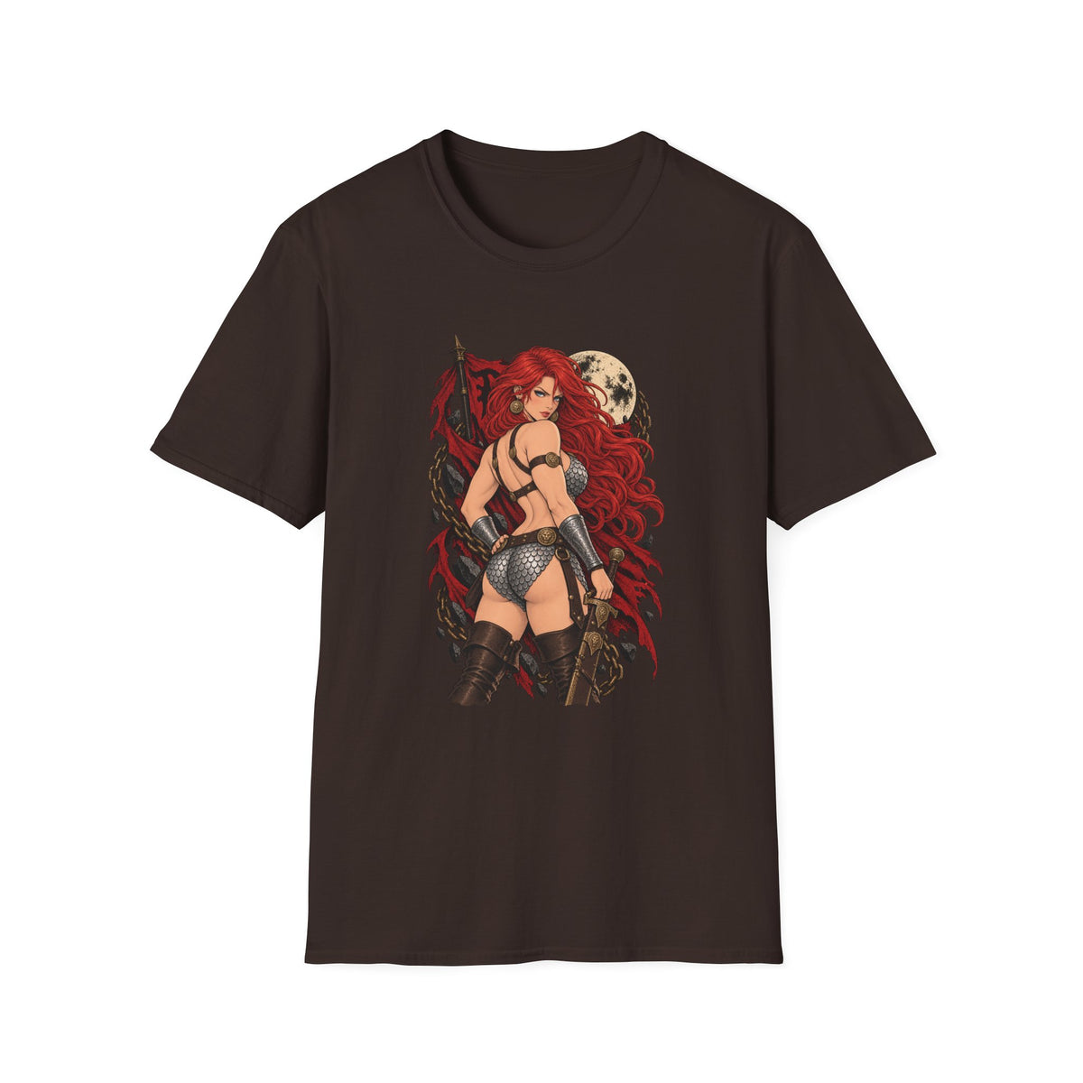 Red Sonja | Sexy Pin Up Barbarian Girl Graphic Shirt