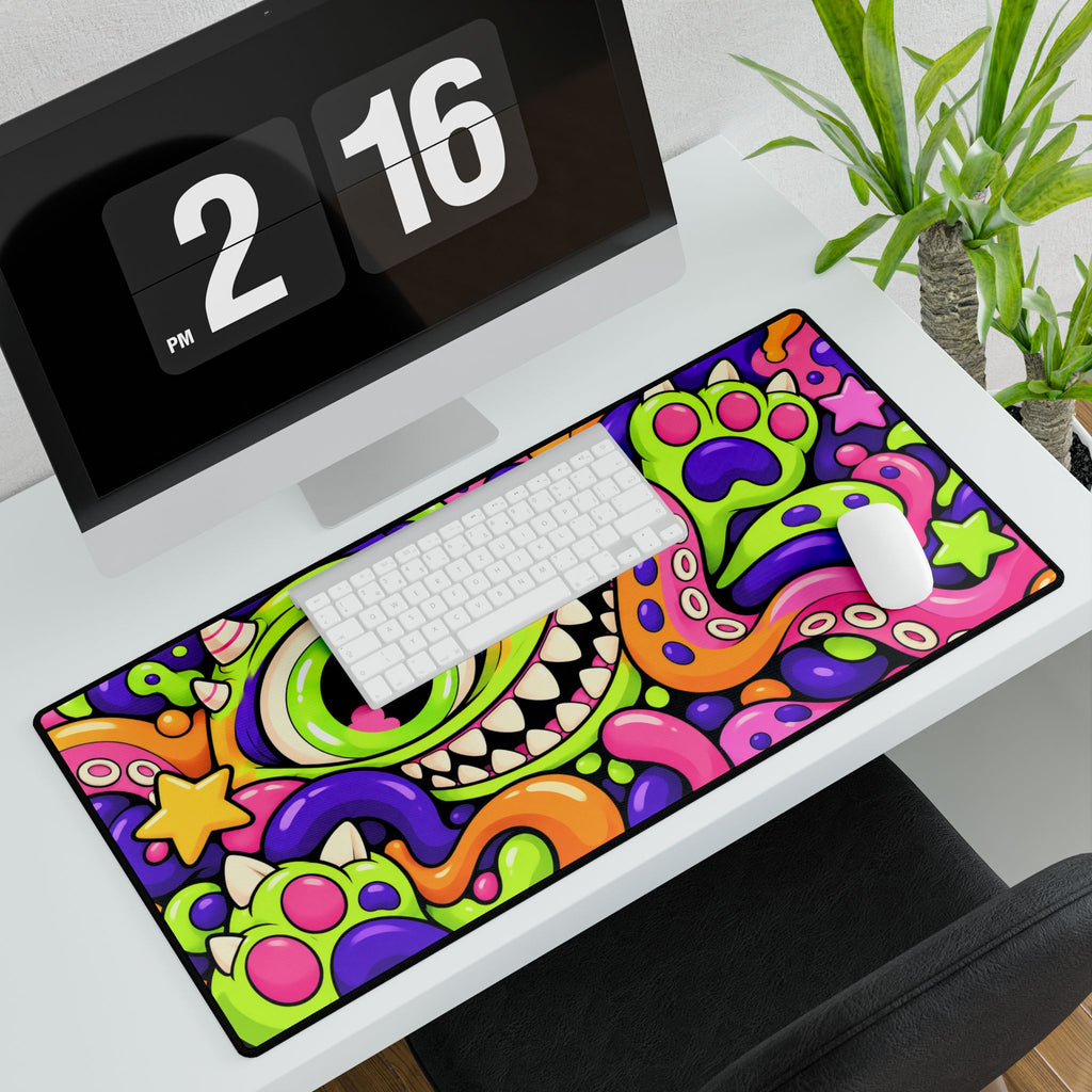 Mouse pad | Monster Mash: Neon Monster Desk Mat