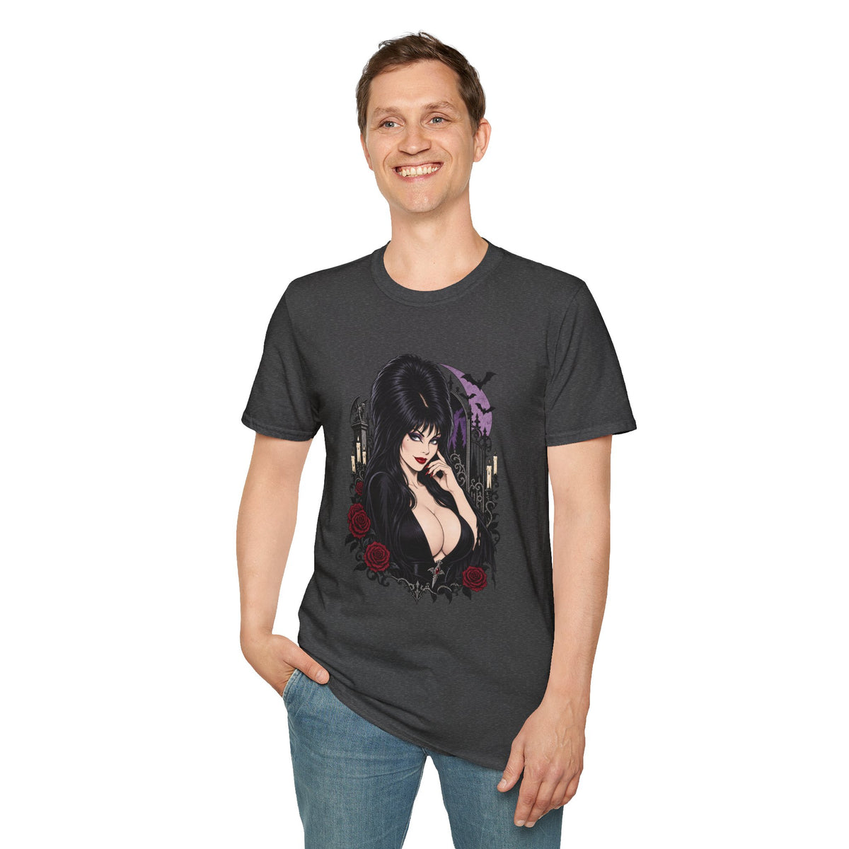 Elvira | Mistress of the Dark | Gothic Vampyress Pinup Girl | Sexy Halloween T-Shirt