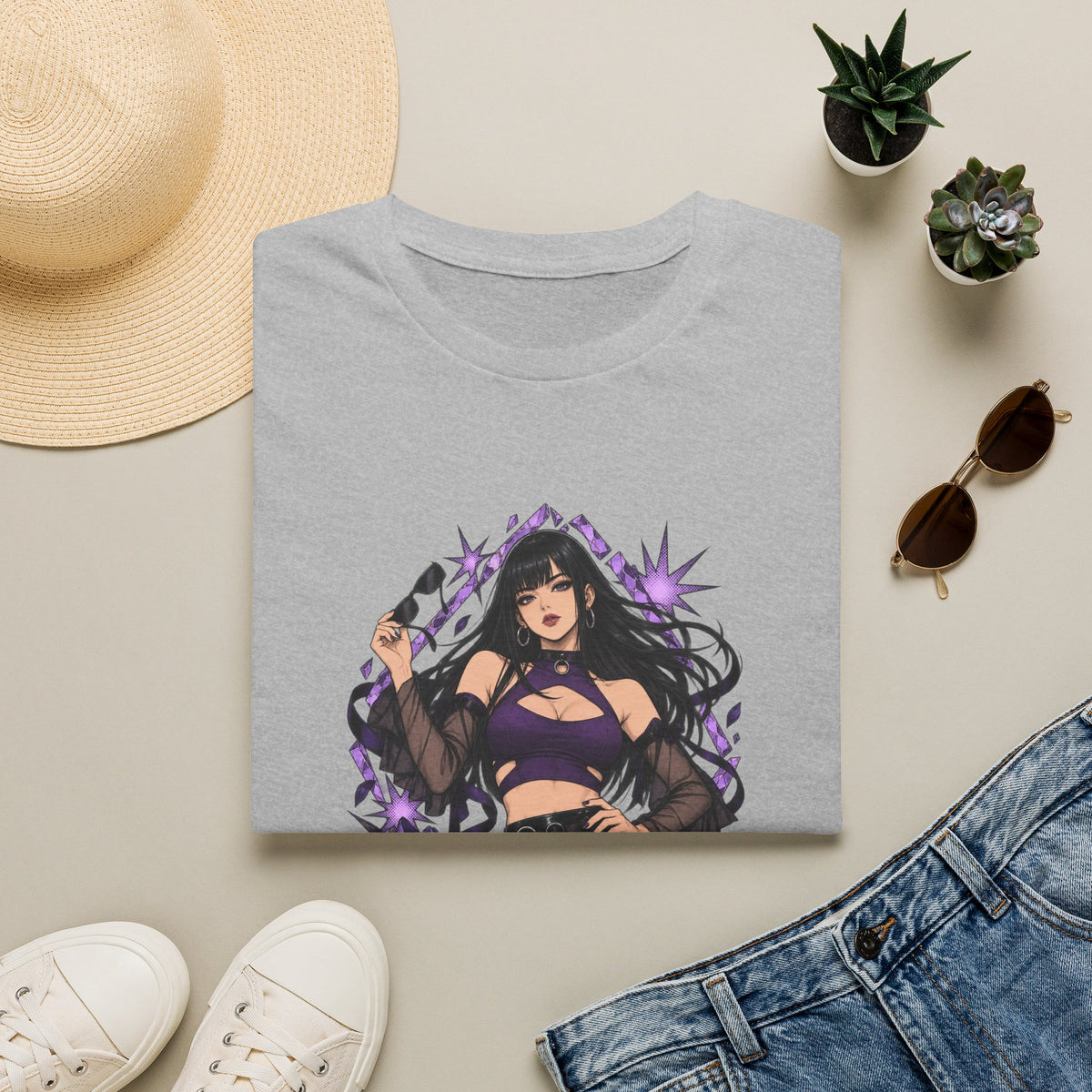 Violet | Japanese Anime Style Sexy Pin Up Girl Shirt