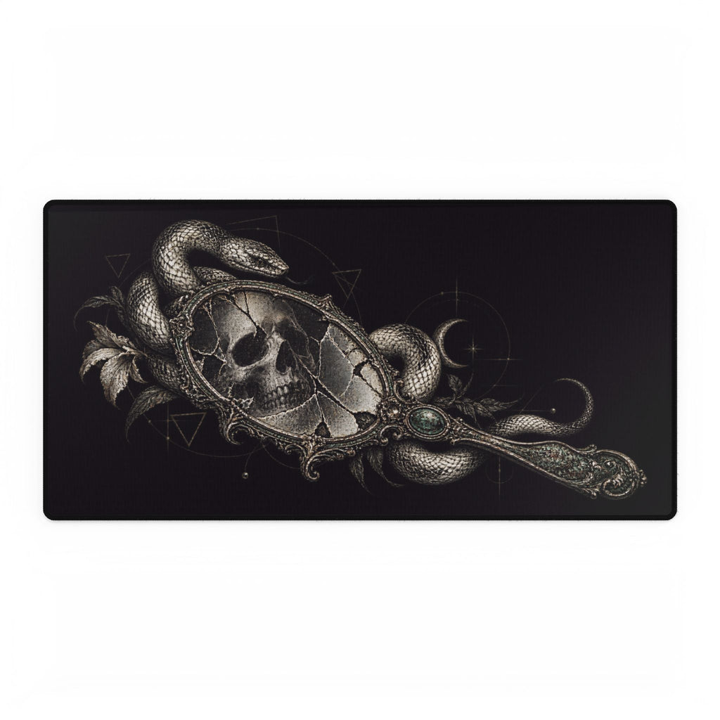 Mouse Mat | Serpent & Haunted Mirror | Gothic Occult Art Desk Pad