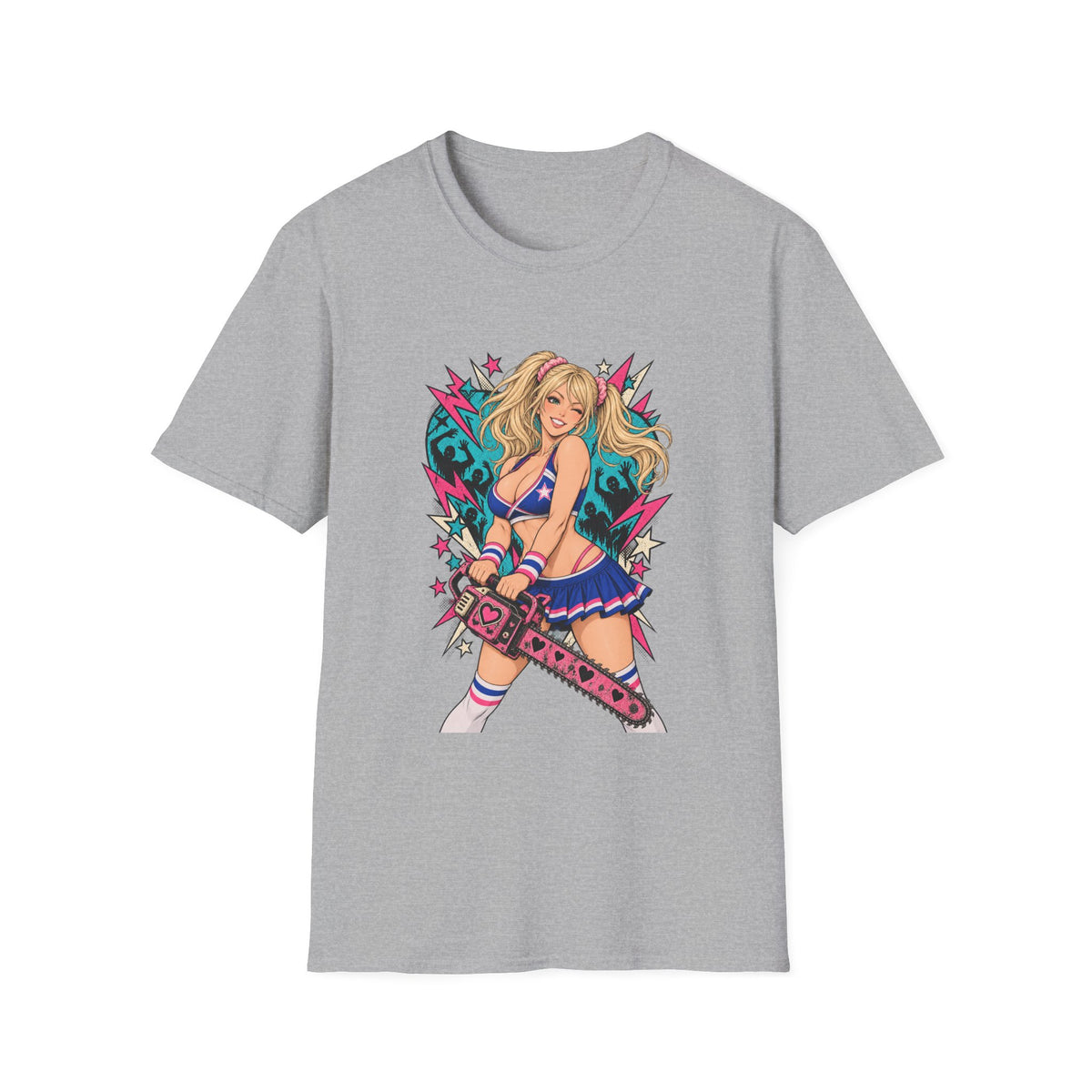 Juliet Starling | Lollipop Chainsaw | Zombie Game | Sexy Pin Up Girl T Shirt