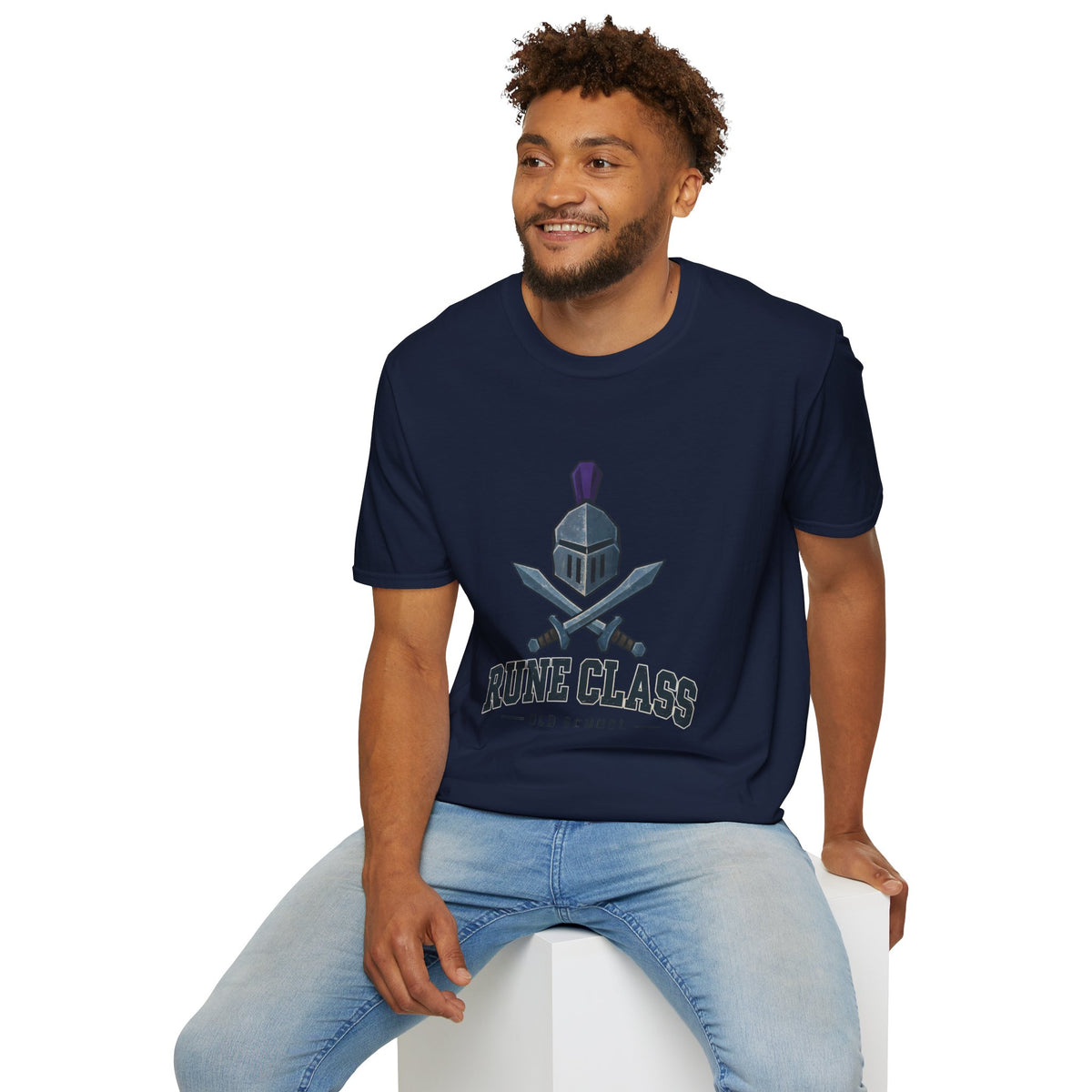 "Rune Class" OSRS / Runescape Inspired T-Shirt – Medieval Knight Helmet