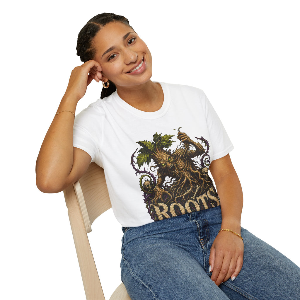 Roots Tree Creature T-Shirt - Mythic Ent Woodland Graphic Tee