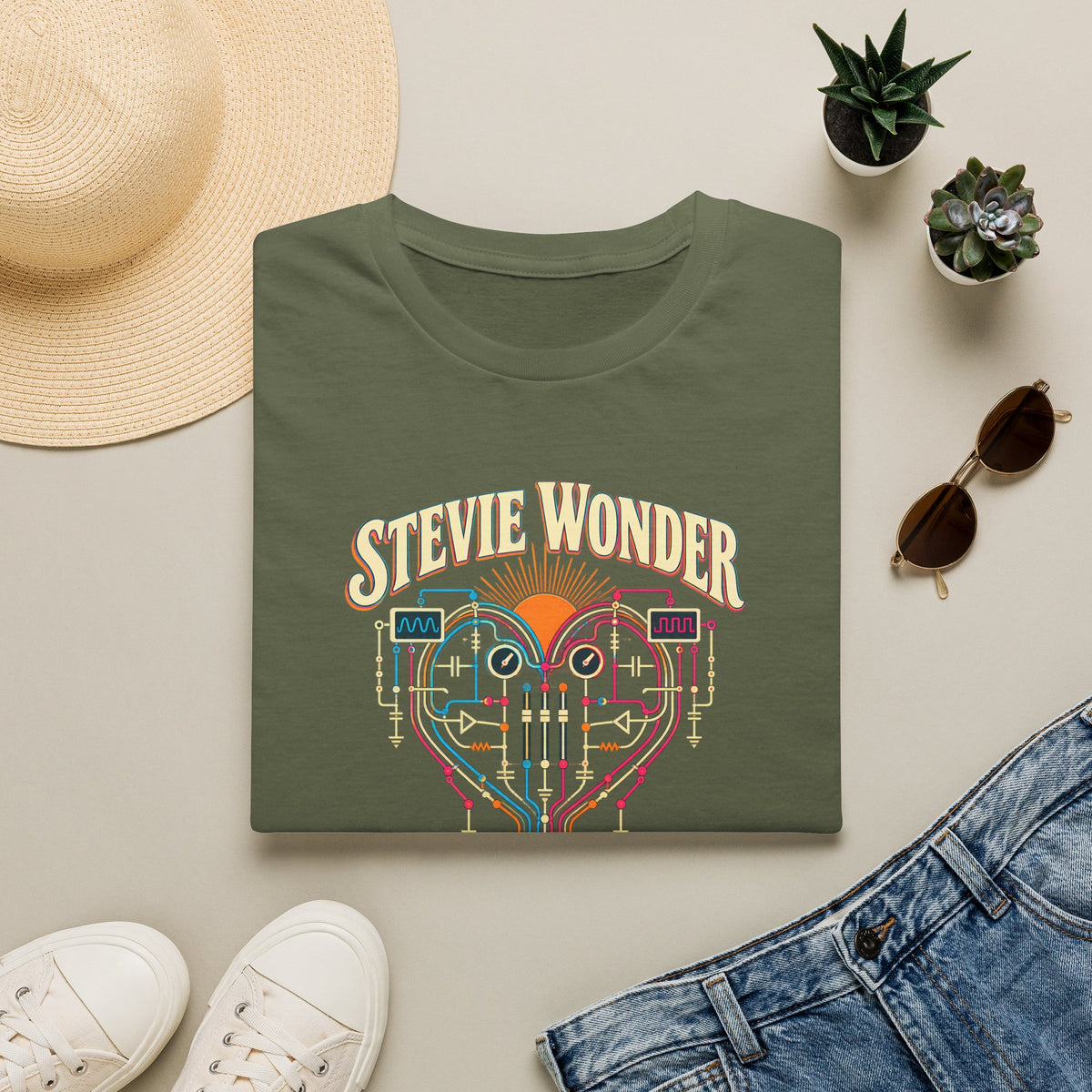 Stevie Wonder Songs In The Key of Life 50th Graphic T-Shirt