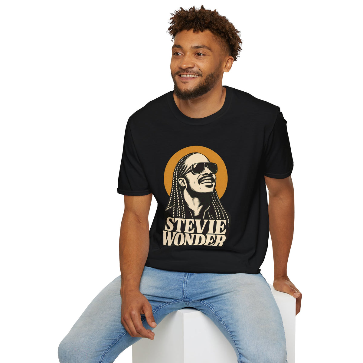 Stevie Wonder Graphic T-Shirt - Retro Soul Music Tee