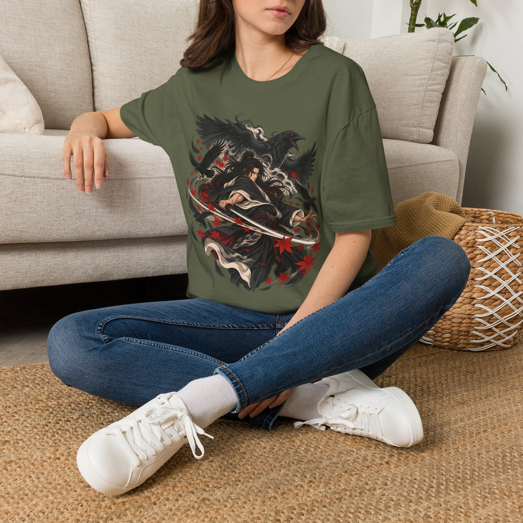 Raven Master | Japanese Samurai | Dark Fantasy T-Shirt