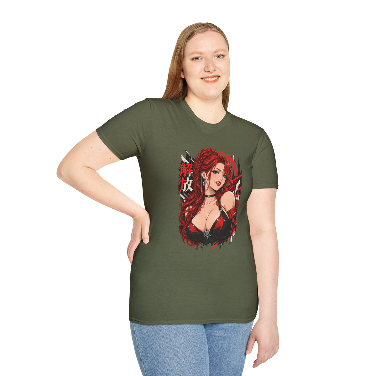 Red Widow | Sexy Anime Pin Up Girl | Waifu T-Shirt