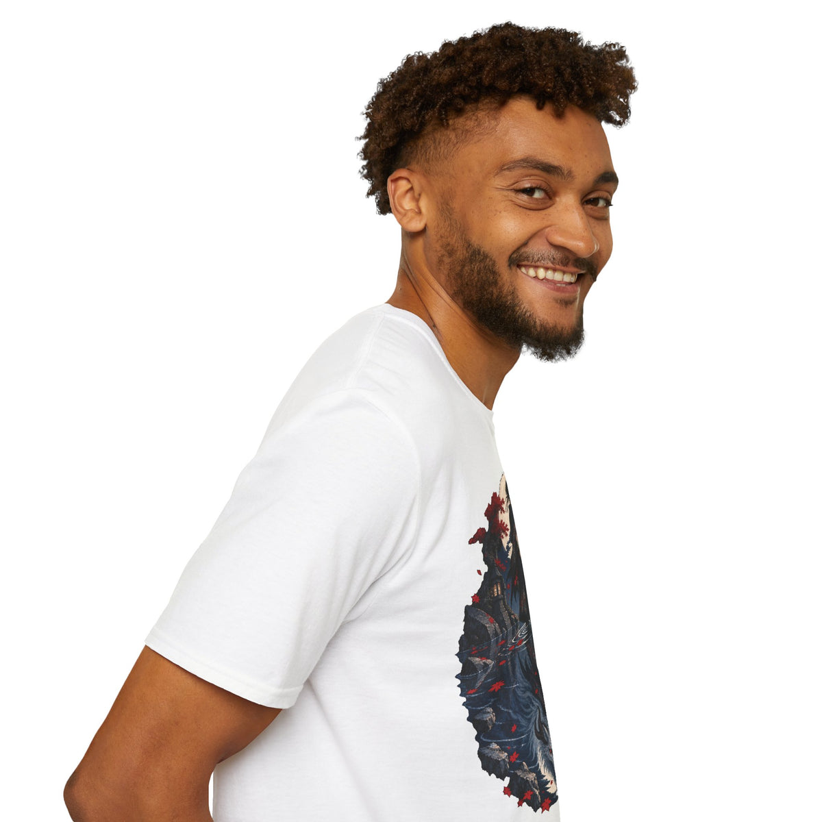 Reflection of a Monster | Moonlit Wolf Spirit T-Shirt | Samurai Silhouette Graphic Tee