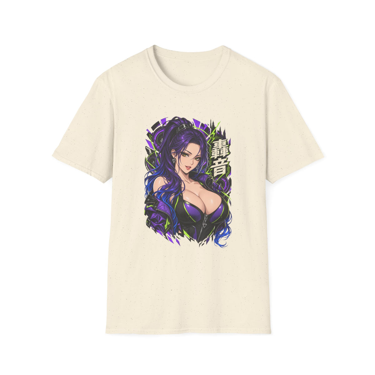 Thunder | Sexy Anime Villainess Pin Up Girl | Waifu Portrait T-Shirt