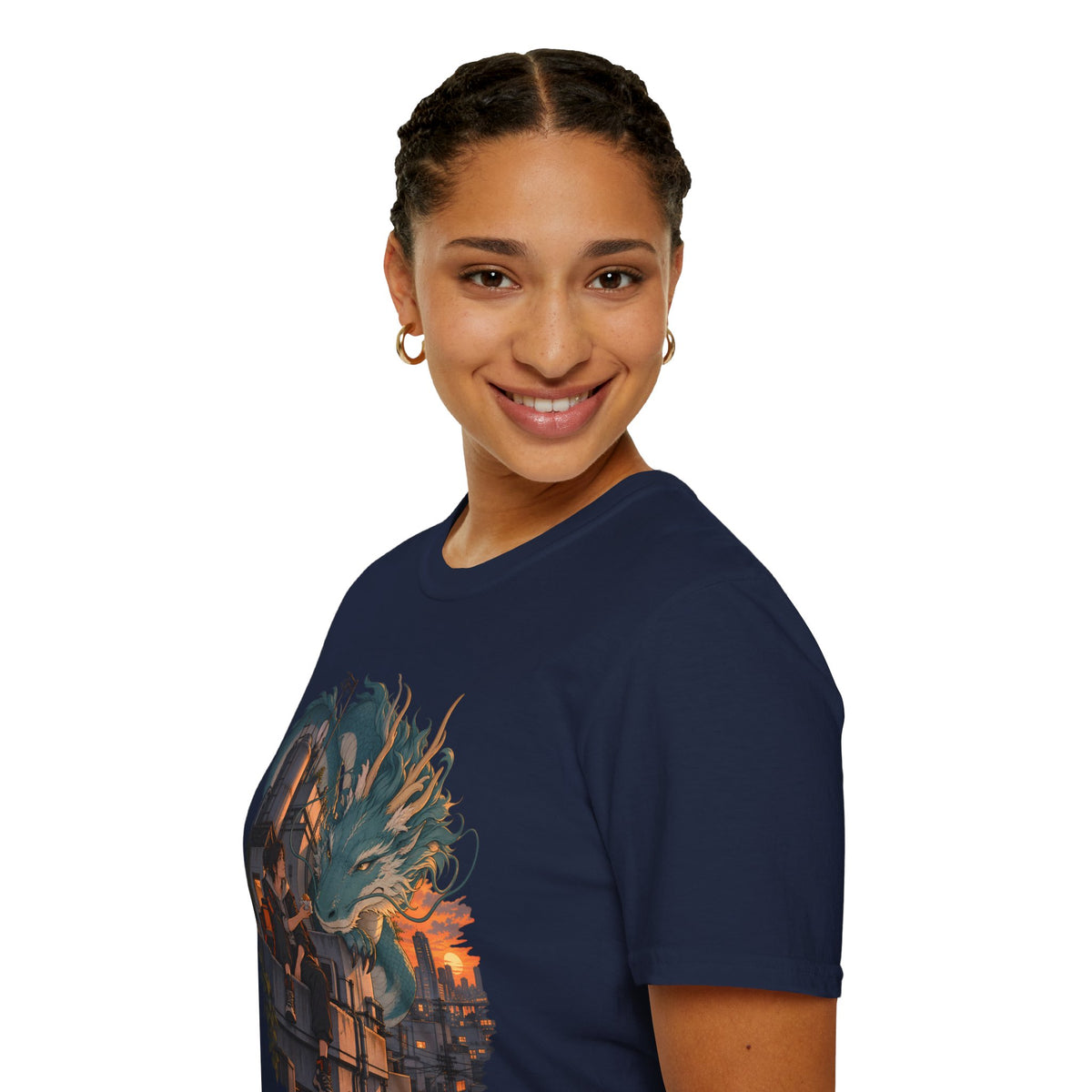 Serpent Cityscape | Urban Japanese Dragon T-Shirt