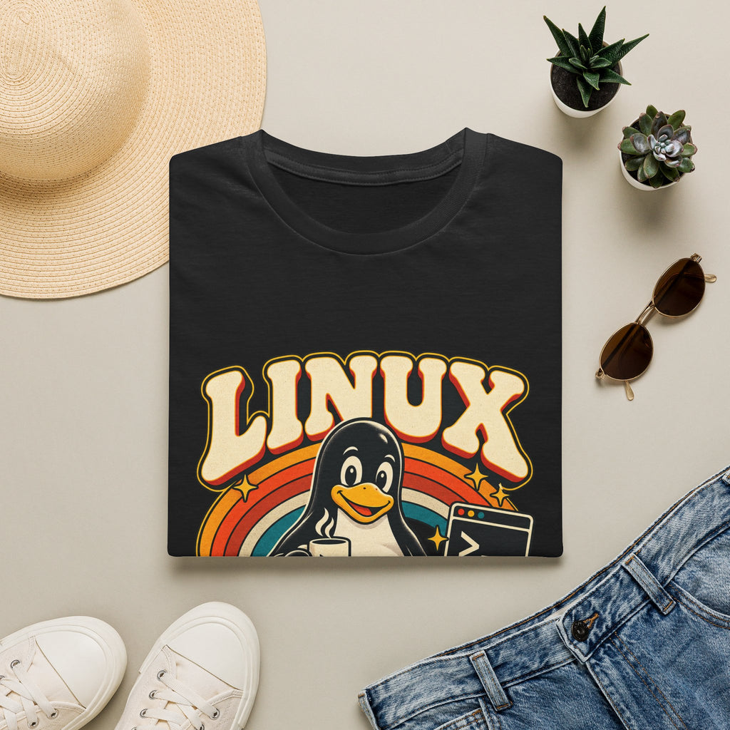 Linux | Free As In Freedom | Penguin Retro Tech Tee