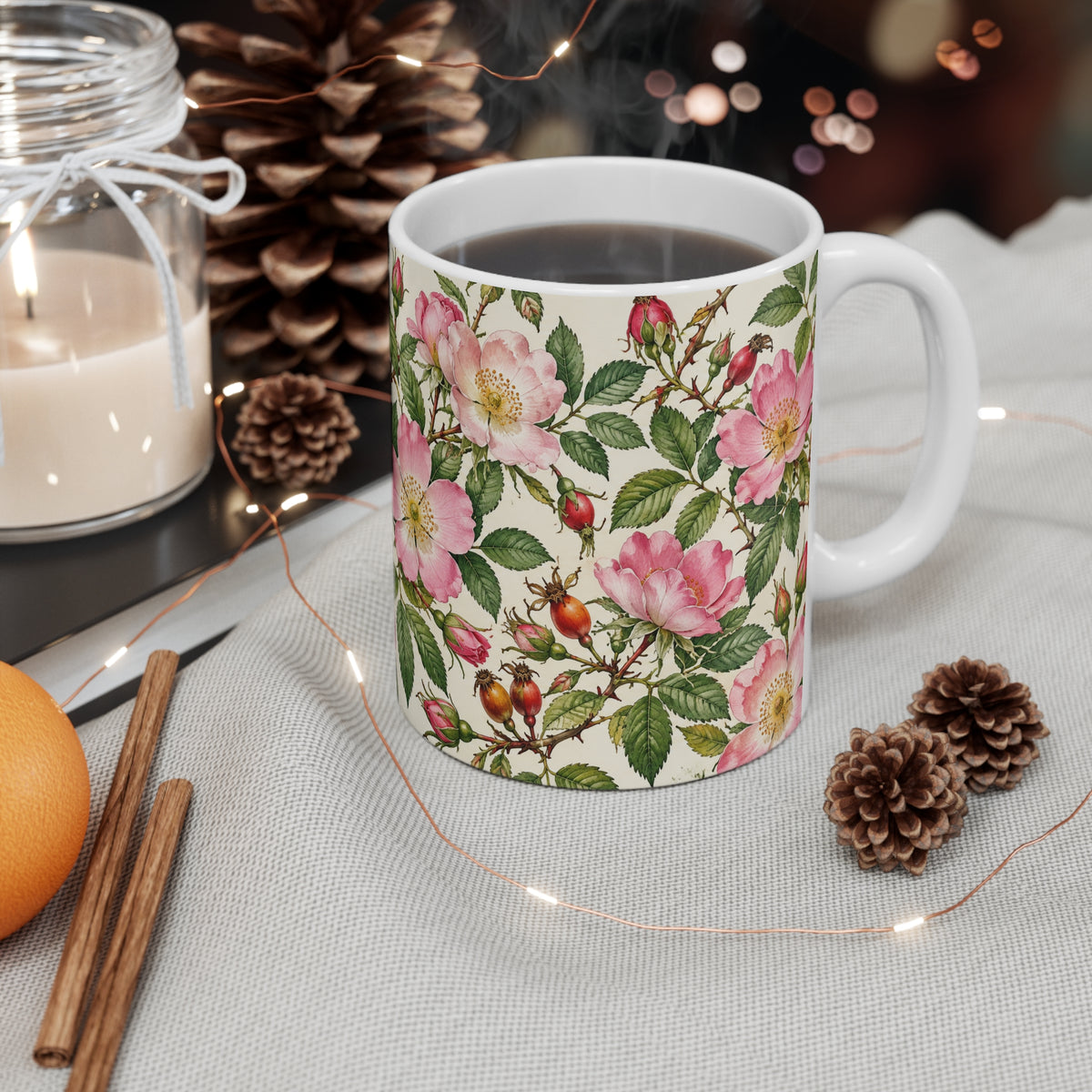 Wild Roses | Botanical Nature Lover Coffee Mug Gift (11oz)