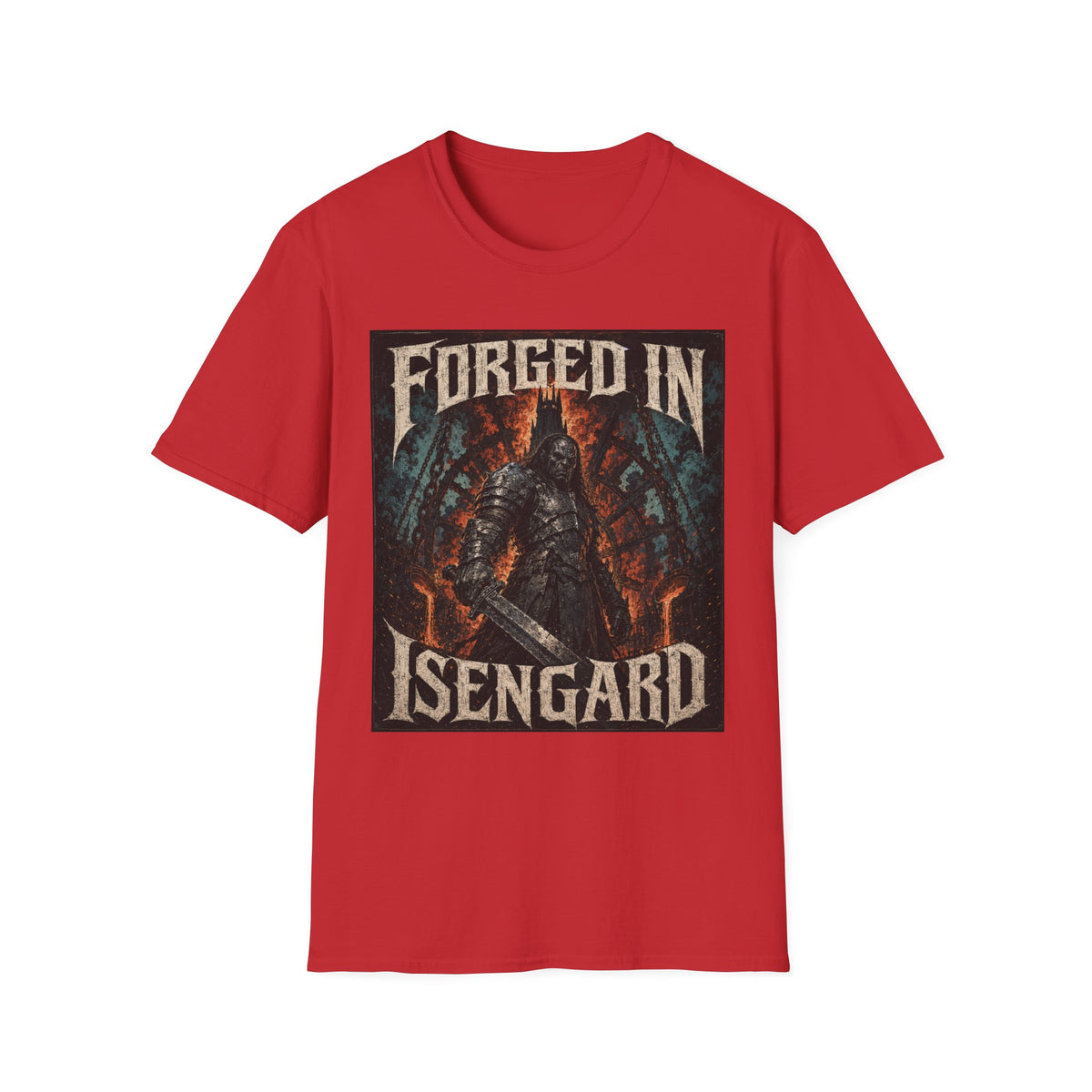 Forged in Isengard T-Shirt — Dark Fantasy Middle-earth Inspired Tee