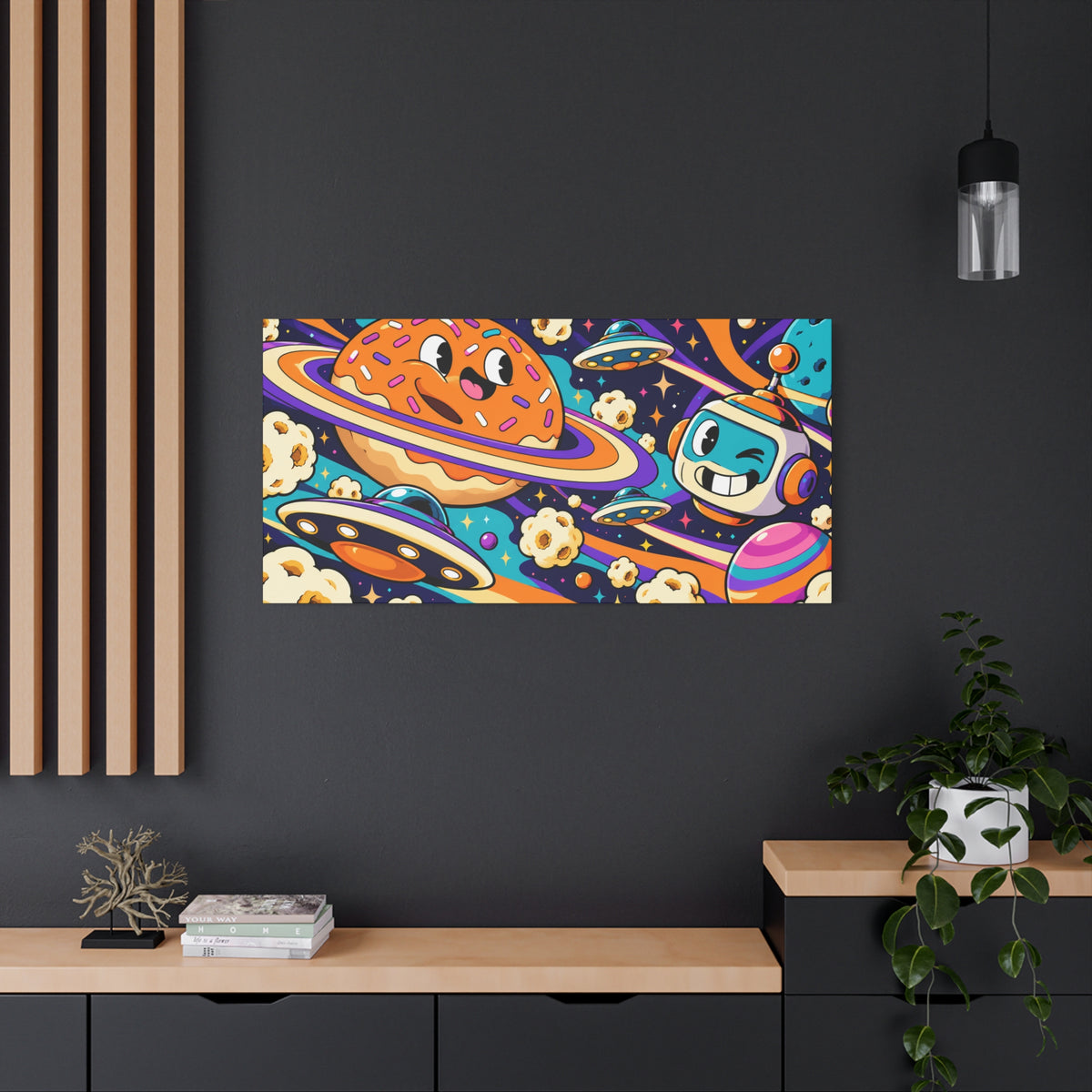 Wall art | Cosmic Snack: Surreal Space Pop Art Print