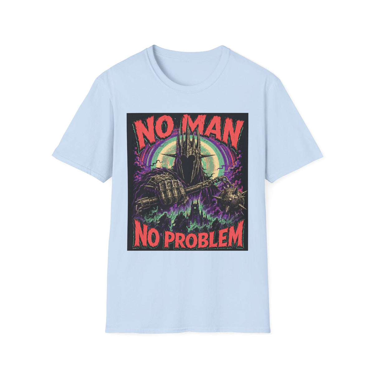 No Man No Problem T-Shirt — Retro Gothic Castle Graphic Tee