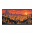 Pixel Desert Sunset Desk Mat — Retro 8‑Bit Gaming Mouse Pad