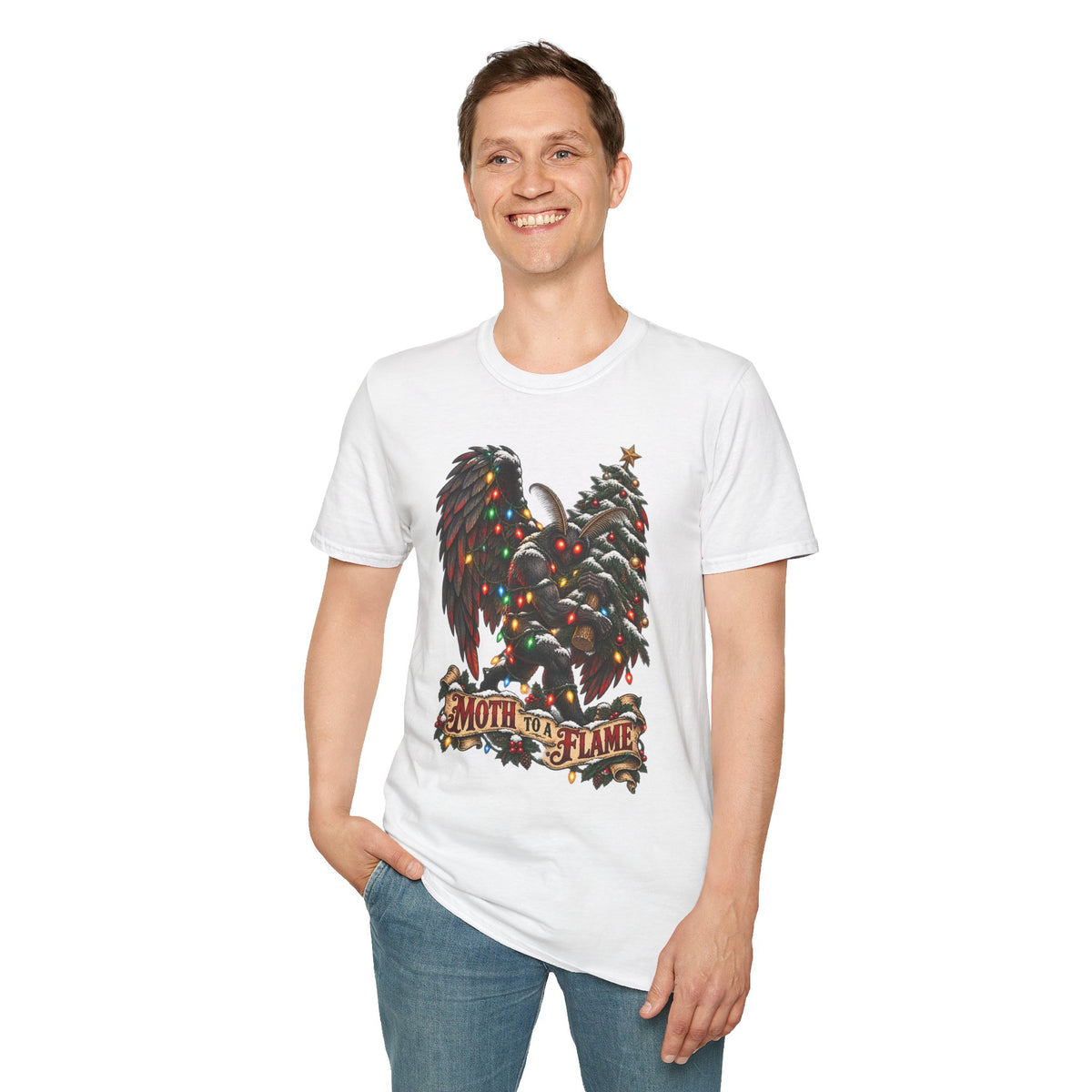 Moth to a Flame | Mothman | Christmas T Shirt
